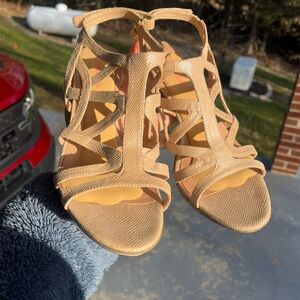 Naturalizer Tan Strappy Heels